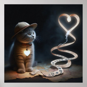 Póster Pawsitivamente perdidos en el amor