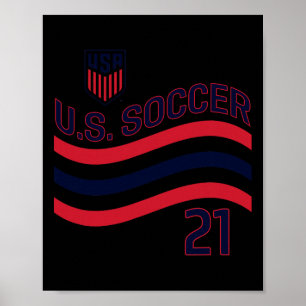 Póster Paxten Aaronson 21 Blanco Usmnt Licencia Oficial