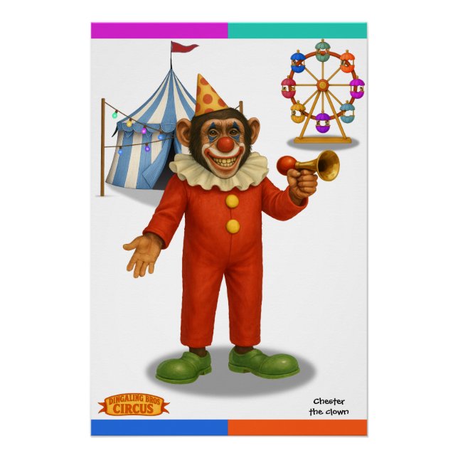 Póster payaso Chester (Anverso)