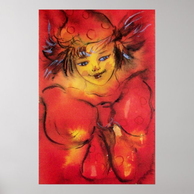 PÓSTER PAYASO CON LAZO ROJO (Frente)