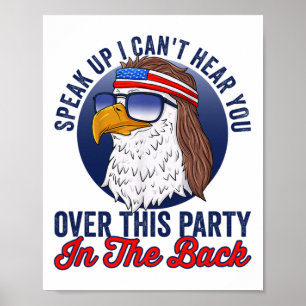 Póster Payaso Cuello Rojo 4 De Julio Bandera Americana Us