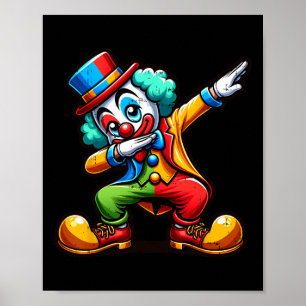 Póster Payaso Dabbing gracioso bailando niños Chicas