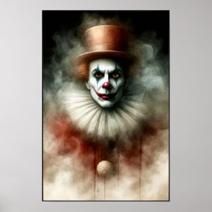 Póster Payaso de Acuarela Mirando a tu Alma