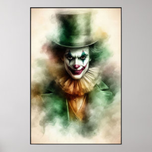 Póster Payaso de Acuarela Mirando a tu Alma