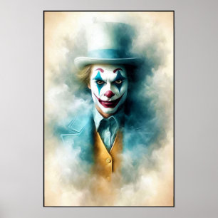 Póster Payaso de Acuarela Mirando a tu Alma