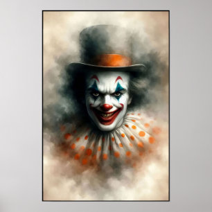 Póster Payaso de Acuarela Mirando a tu Alma