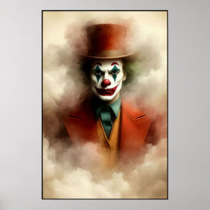 Póster Payaso de Acuarela Mirando a tu Alma