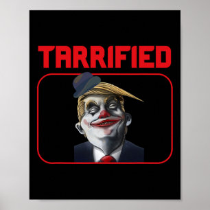 Póster Payaso divertido de Trump broma política aterroriz