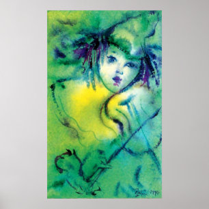 PÓSTER PAYASO EN VERDE