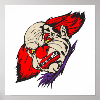 Póster payaso malvado