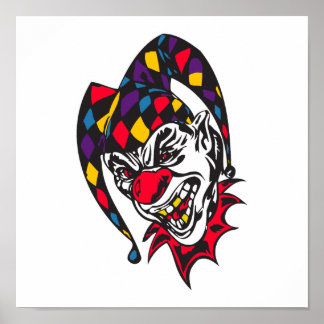 Póster payaso malvado