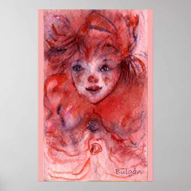 PÓSTER PAYASO ROJO PEQUEÑO (Frente)