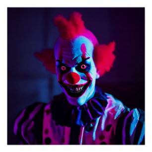 Póster payaso temible