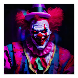 Póster payaso temible