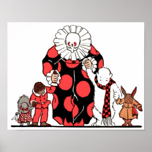 Póster payaso y amigos se llevan el arco