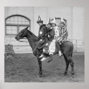 Póster Payasos en un caballo, 1915