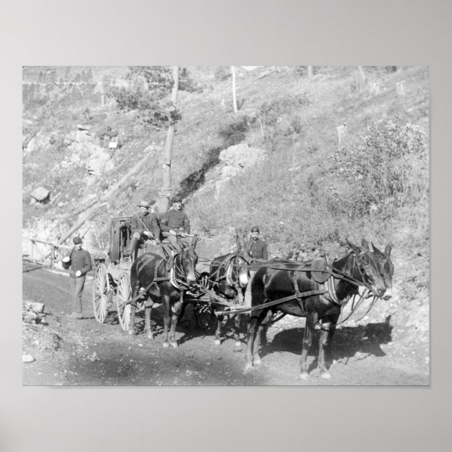 Póster Paymaster y guardias estadounidenses en el camino  (Frente)