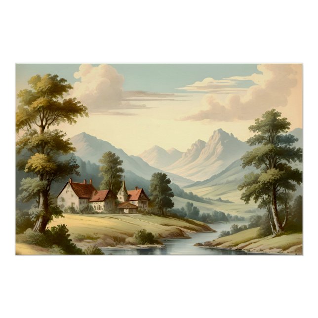 Póster Paysage alpin (Anverso)
