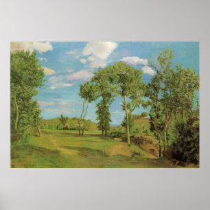 Póster Paysage au bord du Lez de Frédéric Bazille