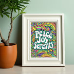 Póster Paz Alegría Serenidad Resumen Patrón Coloración pa<br><div class="desc">Disfruta coloreando este patrón abstracto con un mensaje inspirador - paz,  alegría serenidad.</div>
