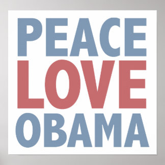 Póster Paz Amar a Obama