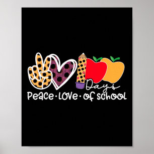 Póster Paz Amor 100 Días De Escuela