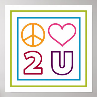 Póster Paz Amor A Ti