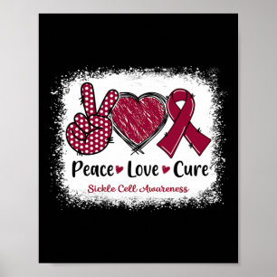 Póster Paz Amor Cura Célula de Enfermedad Conciencia Borg