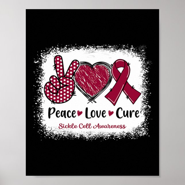 Póster Paz Amor Cura Célula de Enfermedad Conciencia Borg (Frente)