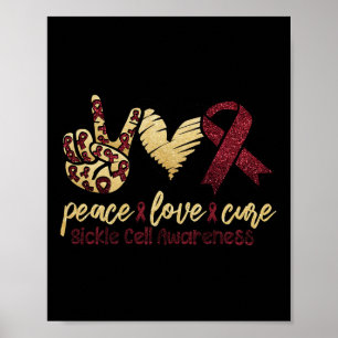 Póster Paz Amor Cura Célula de Enfermedad Conciencia Borg