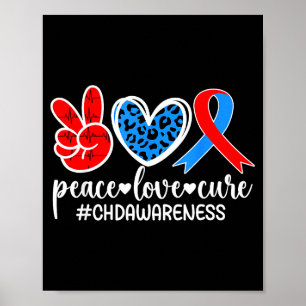 Póster Paz Amor Cura Concienciación Chd Madre De Un Guerr