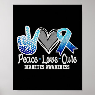 Póster Paz Amor Cura Diabetes Conciencia 1