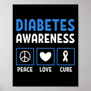 Póster Paz Amor Curar Diabetes Conciencia 3