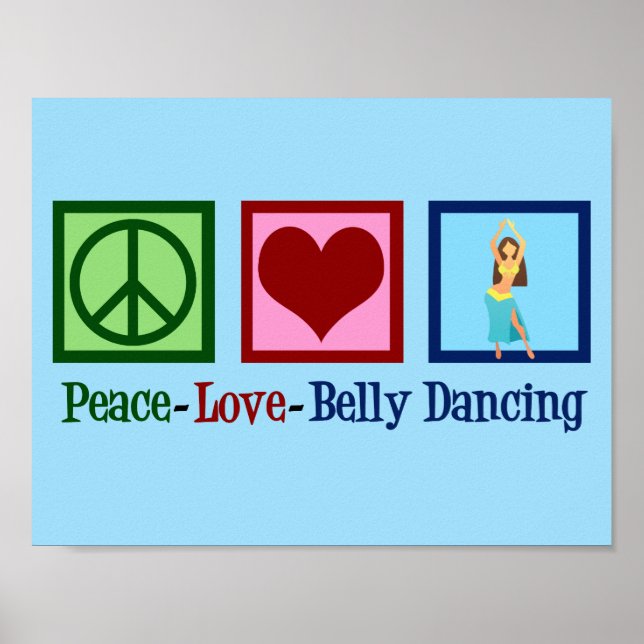 Póster Paz Amor Danza del Vientre (Frente)