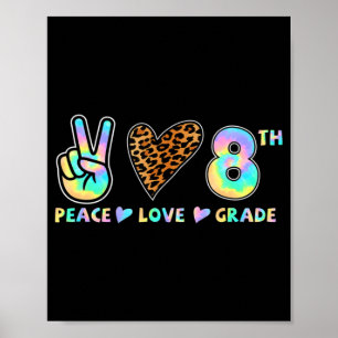 Póster Paz Amor Escuadrón de octavo grado de vuelta a la