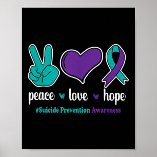 Póster Paz Amor Esperanza - Equipo de prevención del suic
