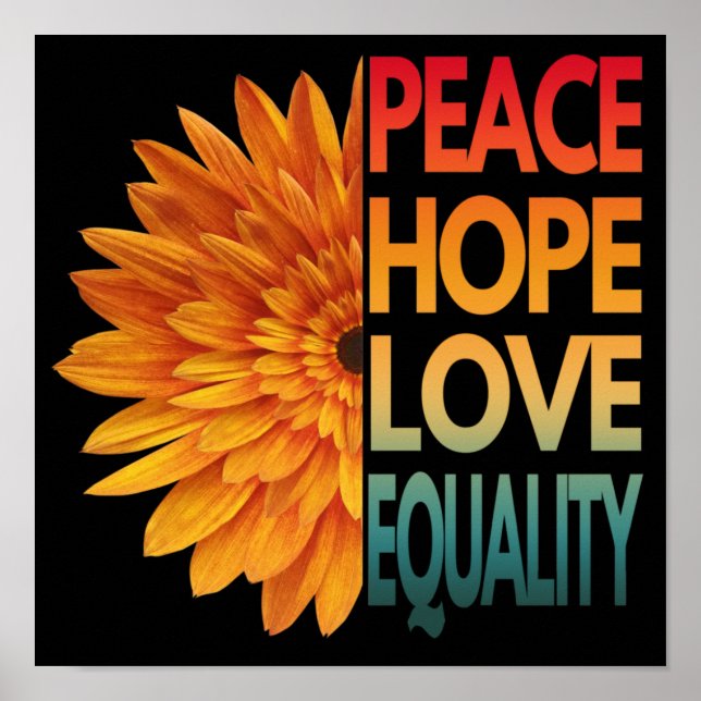 PÓSTER PAZ AMOR ESPERANZA IGUALDAD  (Frente)