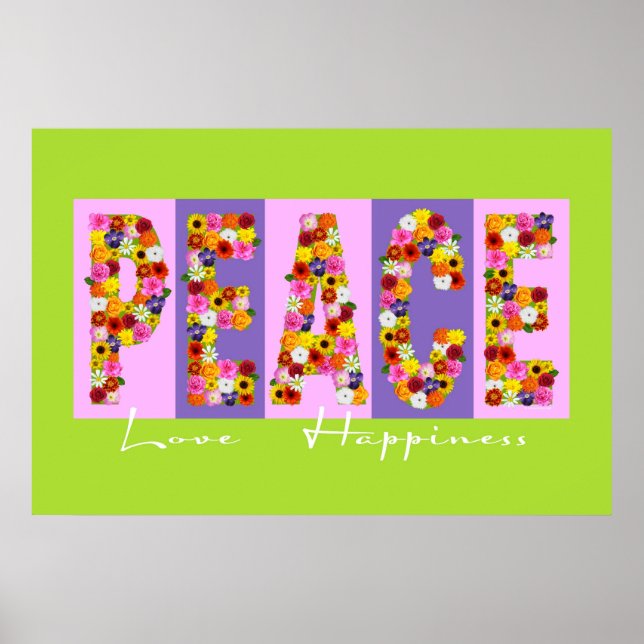 Póster Paz, amor, felicidad Poster (Frente)