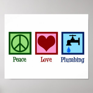 Póster Paz Amor Fontanería
