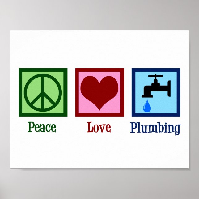 Póster Paz Amor Fontanería (Frente)
