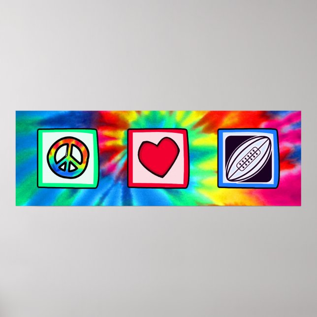 Póster Paz, amor, fútbol de rugby (Frente)