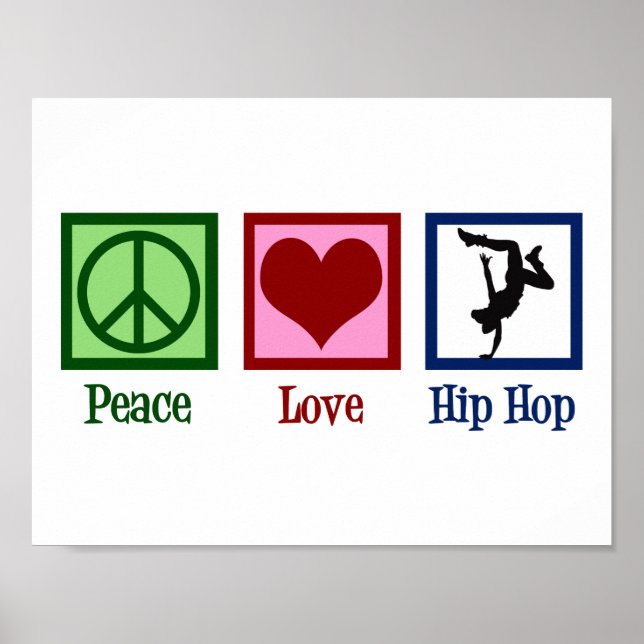 Póster Paz Amor Hip Hop (Frente)