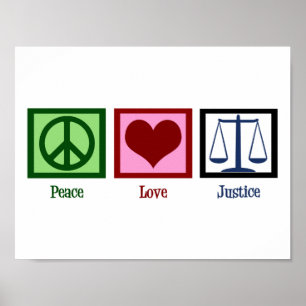 Póster Paz Amor Justicia