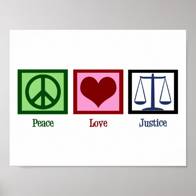 Póster Paz Amor Justicia (Frente)