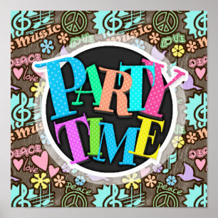 Póster Paz, amor, música