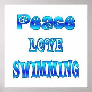 Póster Paz Amor Natación