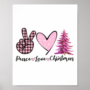 Póster Paz Amor Navidad - Divertido Diseño Temático de Na