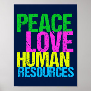 Póster Paz Amor Recursos Humanos