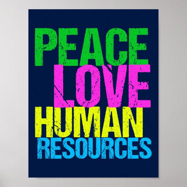 Póster Paz Amor Recursos Humanos (Frente)