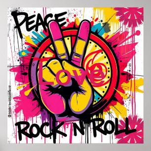 Póster Paz, amor, rock y Rollo